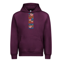 Mauve Wine usa flag and cross penwraps Urban Hoodie - Artiststas