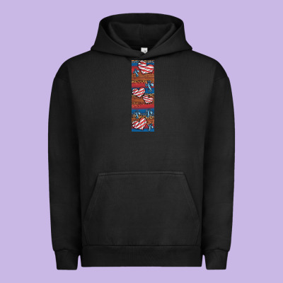 Usa Flag And Cross Penwraps Urban Hoodie Designed By Artiststas