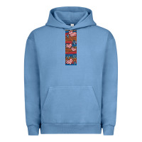 Pigment Pebble Blue usa flag and cross penwraps Urban Hoodie - Artiststas