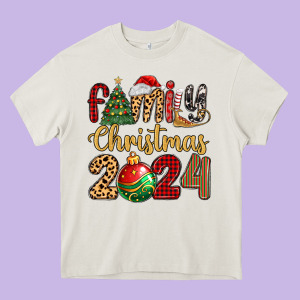 Family Christmas 2024 Heavy Core Tee Designed By Maliassmallbusiness