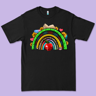 School Rainbow Premium Tee Designed By Nancycooperartshop