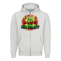 Dove Grey feeling blacknificent Zipper Hoodie - FaDigitalArtStudio