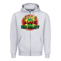 Heather Grey feeling blacknificent Zipper Hoodie - FaDigitalArtStudio