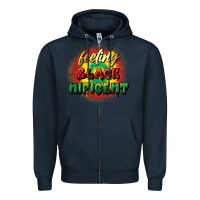 Navy feeling blacknificent Zipper Hoodie - FaDigitalArtStudio