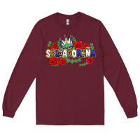 Burgundy salvadorena Long Sleeve Tee - texasbilliewilder