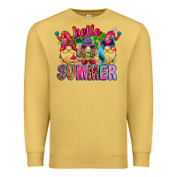 Antique Gold Hello summer Gnome Premium Sweatshirt - CowhideDigitalArt