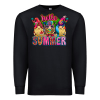 Black Hello summer Gnome Premium Sweatshirt - CowhideDigitalArt