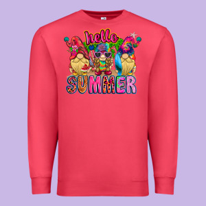 Hello Summer Gnome Premium Sweatshirt Designed By Cowhidedigitalart