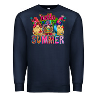Navy Hello summer Gnome Premium Sweatshirt - CowhideDigitalArt