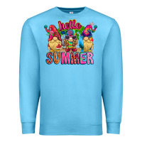 Ocean Blue Hello summer Gnome Premium Sweatshirt - CowhideDigitalArt