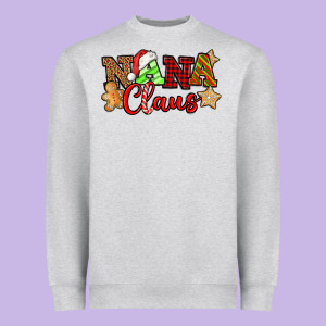Nana Claus Christmas Lights And Gifts Mother's Day Heavyweight Sweatshirt Designed By Howdyjamesfarm