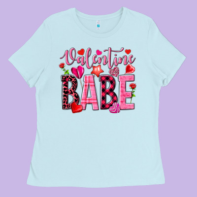 Valentine Babe Ladies Tee Designed By Nancycooperartshop