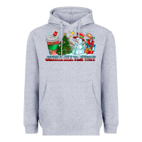 Heather Grey Jingle All The Way Heavyweight Hoodie - CowhideDigitalArt