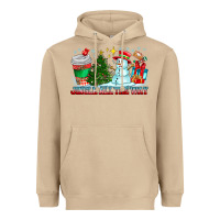 Mushroom Jingle All The Way Heavyweight Hoodie - CowhideDigitalArt