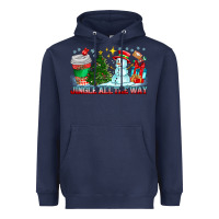 Navy Jingle All The Way Heavyweight Hoodie - CowhideDigitalArt