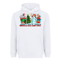White Jingle All The Way Heavyweight Hoodie - CowhideDigitalArt