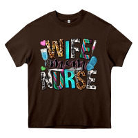 Chocolate Brown wife mom nurse Heavy Core Tee - NancyCooperArtShop