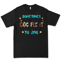 Black sometimes i just have to let god fix it cus if i f Premium Tee - MaliasSmallBusiness