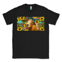 Black Goat with sunflowers and leopard Classic Tee - RanaPortraitStore