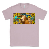 Lilac Goat with sunflowers and leopard Classic Tee - RanaPortraitStore