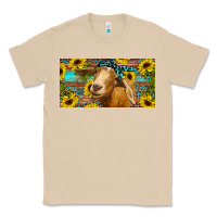 Mushroom Goat with sunflowers and leopard Classic Tee - RanaPortraitStore