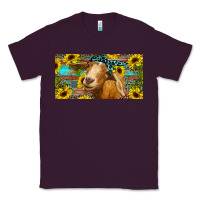Plum Goat with sunflowers and leopard Classic Tee - RanaPortraitStore
