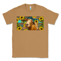 Toasted Coconut Goat with sunflowers and leopard Classic Tee - RanaPortraitStore