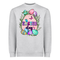 Heather Grey Easter Day Heavyweight Sweatshirt - CowGirlArtShop