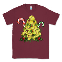 Burgundy Lightning Softball Christmas Tree Classic Tee - RanaPortraitStore