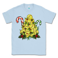Dusty Blue Lightning Softball Christmas Tree Classic Tee - RanaPortraitStore