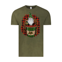 Vintage Olive gnomes with coffee christmas Vintage Tee - RanaPortraitStore