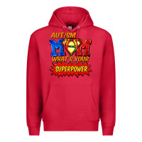 Cardinal Autism mom what's your superpower Mother's Day Premium Hoodie - FaDigitalArtStudio