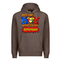 Coffee Autism mom what's your superpower Mother's Day Premium Hoodie - FaDigitalArtStudio