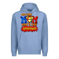 Colony Blue Autism mom what's your superpower Mother's Day Premium Hoodie - FaDigitalArtStudio