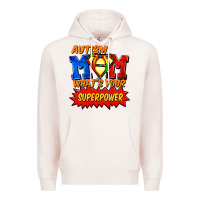 Pale Pink Autism mom what's your superpower Mother's Day Premium Hoodie - FaDigitalArtStudio