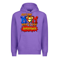 Purple Autism mom what's your superpower Mother's Day Premium Hoodie - FaDigitalArtStudio