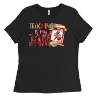 Black teaching is my jam Ladies Tee - NancyCooperArtShop