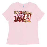 Bubblegum Pink teaching is my jam Ladies Tee - NancyCooperArtShop