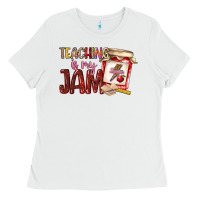 White teaching is my jam Ladies Tee - NancyCooperArtShop