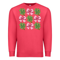 Cardinal clover bow Premium Sweatshirt - CowhideDigitalArt