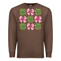 Chestnut clover bow Premium Sweatshirt - CowhideDigitalArt