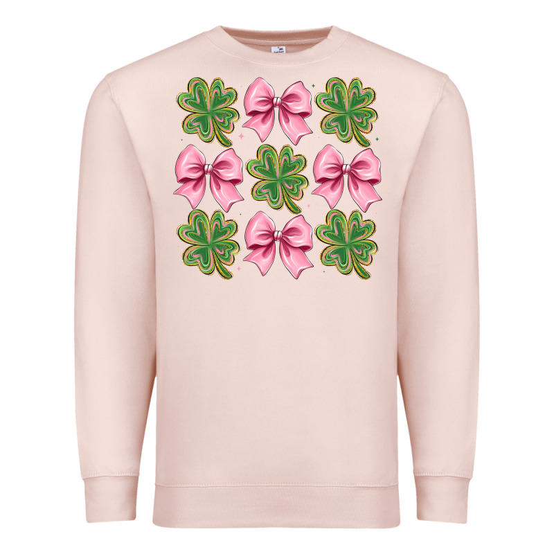 Clover Bow Premium Sweatshirt by CowhideDigitalArt | Teevron