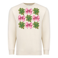 Sandshell clover bow Premium Sweatshirt - CowhideDigitalArt