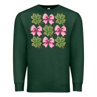 Sports Green clover bow Premium Sweatshirt - CowhideDigitalArt