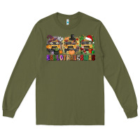 Army Green hallothanksmas Long Sleeve Tee - texasbilliewilder