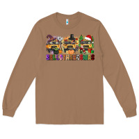 Toasted Coconut hallothanksmas Long Sleeve Tee - texasbilliewilder