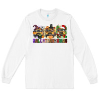 White hallothanksmas Long Sleeve Tee - texasbilliewilder