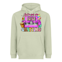 Matcha Just A Girl Who Loves Crafting Heavyweight Hoodie - CowhideDigitalArt