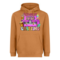 Meerkat Just A Girl Who Loves Crafting Heavyweight Hoodie - CowhideDigitalArt