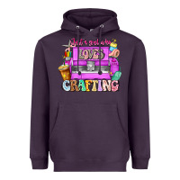 Plum Just A Girl Who Loves Crafting Heavyweight Hoodie - CowhideDigitalArt